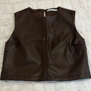 Abercrombie Vegan Leather Top